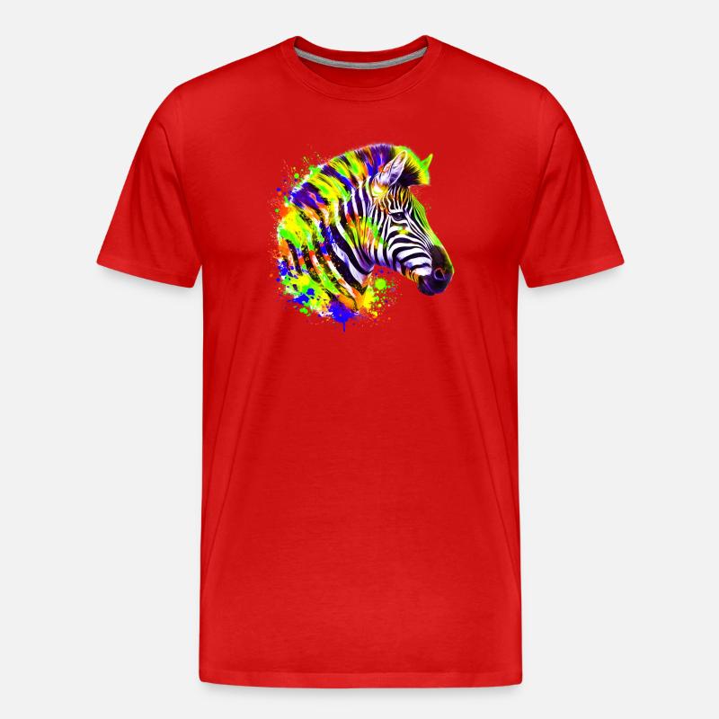 Zebra - Männer Premium Bio T-Shirt - Rot