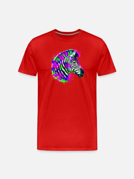 Zebra - Men's Premium Organic T-Shirt - red