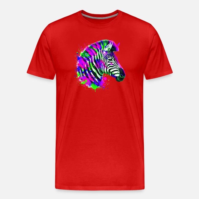 Zebra - Männer Premium Bio T-Shirt - Rot