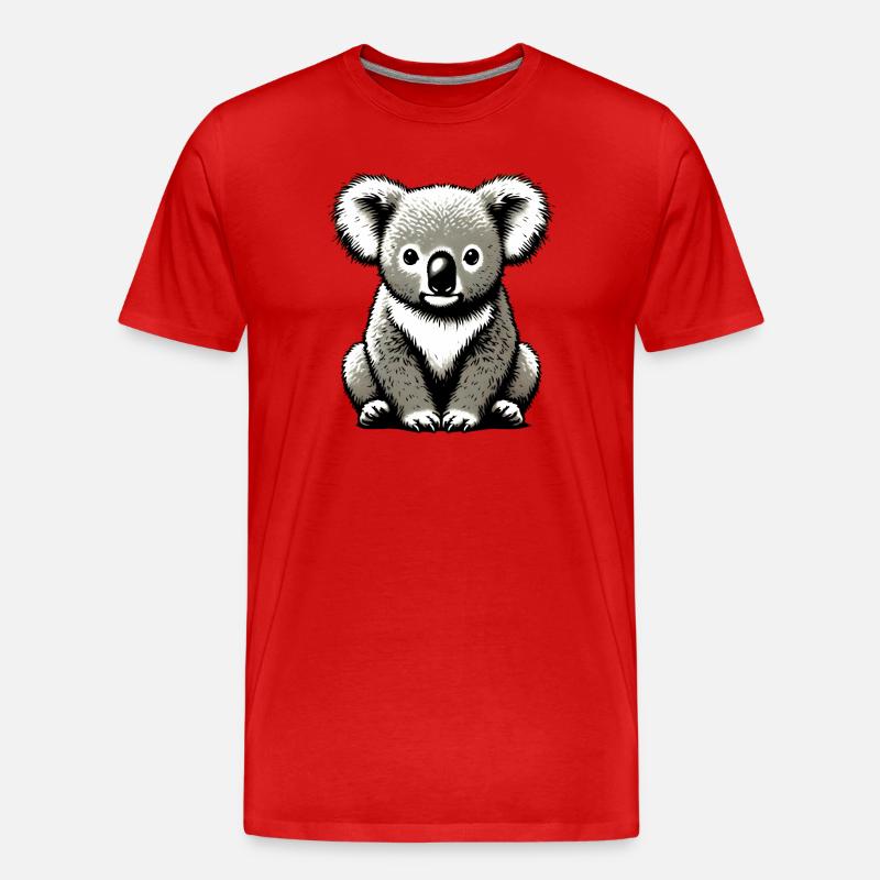 Koala - Maglietta ecologica premium da uomo - rosso