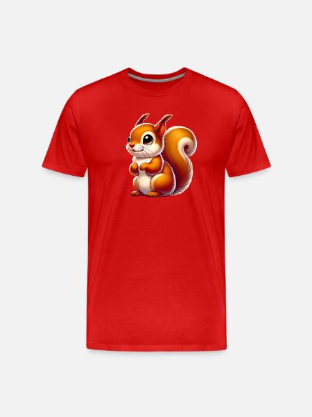 Squirrel - Men's Premium Organic T-Shirt - red