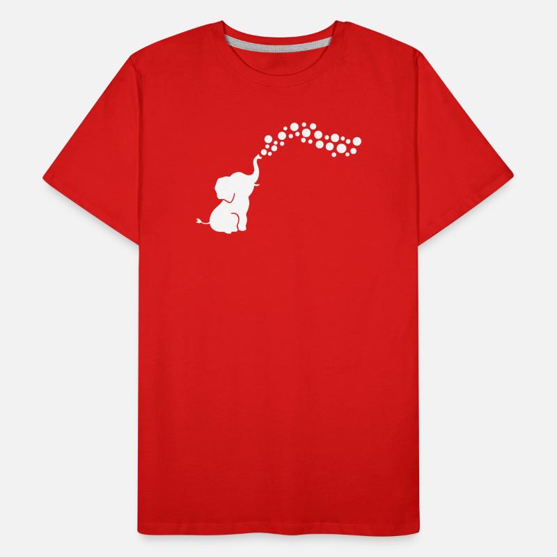 Verspielter Elefant, der Blasen bläst Männer Premium Bio T-Shirt