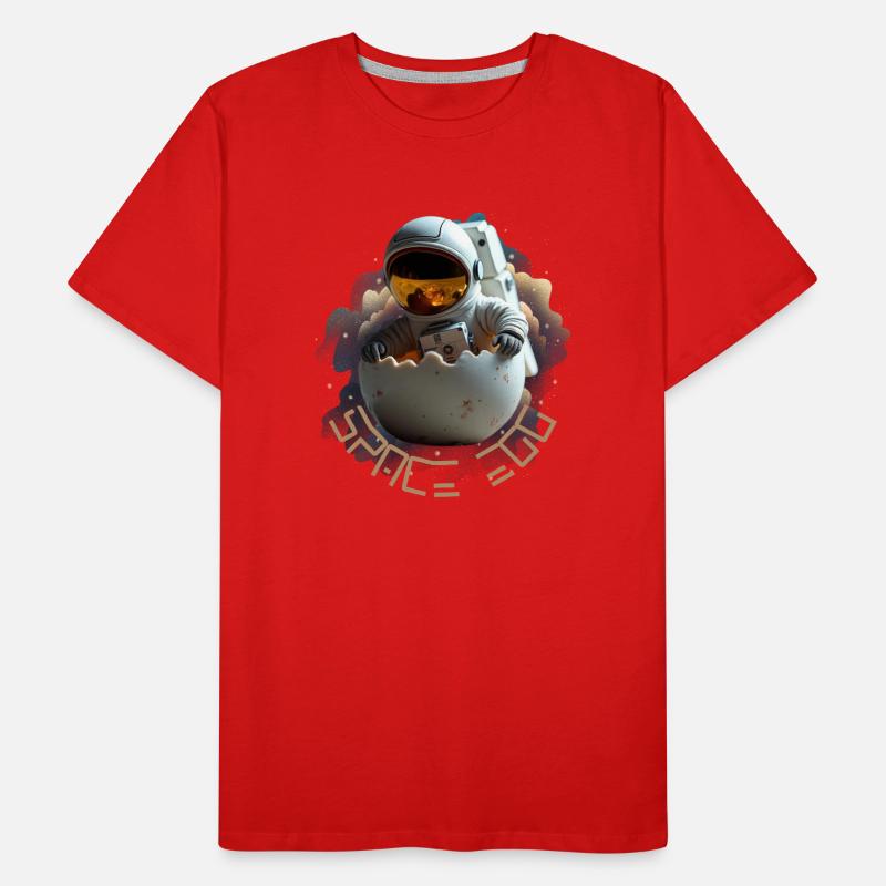 Astronaut in eggshell Men's Premium Organic T-Shirt
