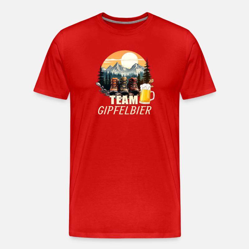 Team Gipfelbier - Männer Premium Bio T-Shirt - Rot
