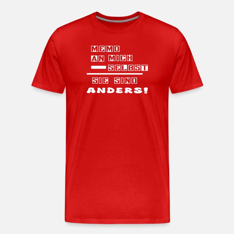 Sie sind anders ! - Männer Premium Bio T-Shirt - Rot