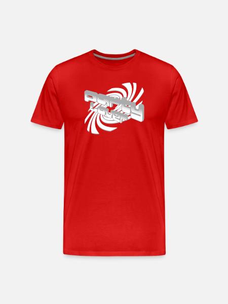 3D Sound Waves Font Design - Men's Premium Organic T-Shirt - red