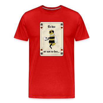 Être ou ne pas être - T-shirt bio Premium Homme - rouge - Devant - Damien (186cm)