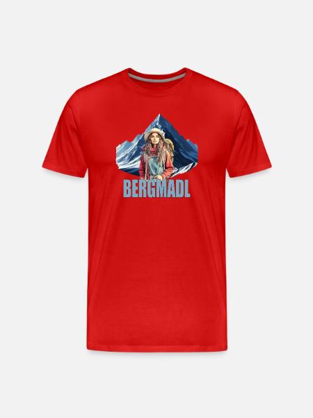 Bergmadl - Männer Premium Bio T-Shirt - Rot