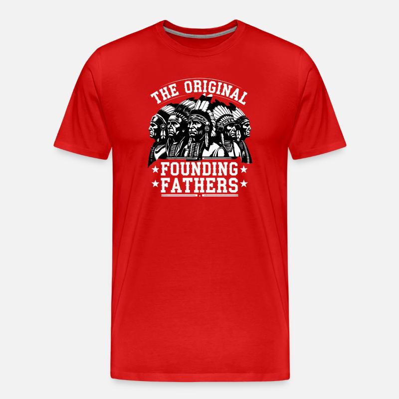 Die ursprünglichen Gründerväter - Männer Premium Bio T-Shirt - Rot