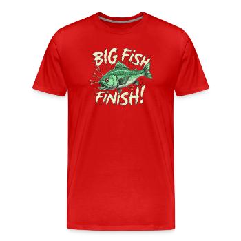 Darts big fFish finish Dart High Finish 170 - Men's Premium Organic T-Shirt - red - Front - Damien (186cm)