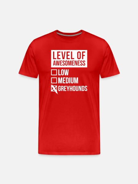 Greyhound - Men's Premium Organic T-Shirt - red