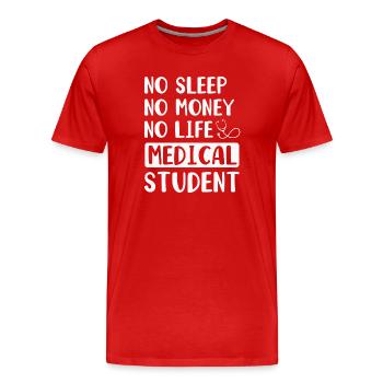 Étudiant en médecine Docteur - T-shirt bio Premium Homme - rouge - Devant - Damien (186cm)