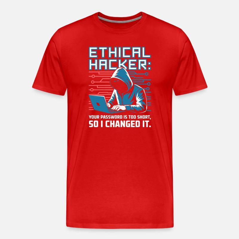 Ethischer Hacker - Männer Premium Bio T-Shirt - Rot