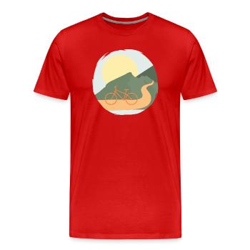 Conduire encore et encore - T-shirt bio Premium Homme - rouge - Devant - Damien (186cm)