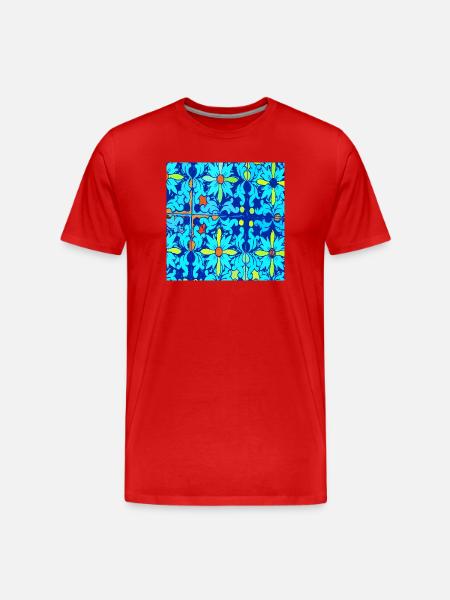 Blue ceramic - Men's Premium Organic T-Shirt - red