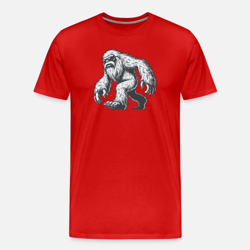 Yeti - Männer Premium Bio T-Shirt - Rot