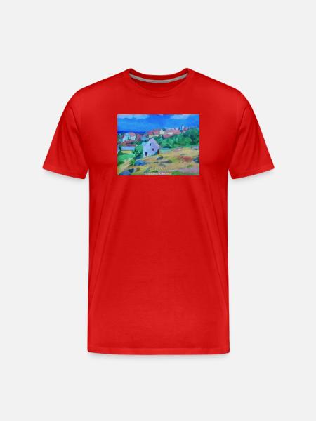 Gudhjem, Bornholm - Männer Premium Bio T-Shirt - Rot
