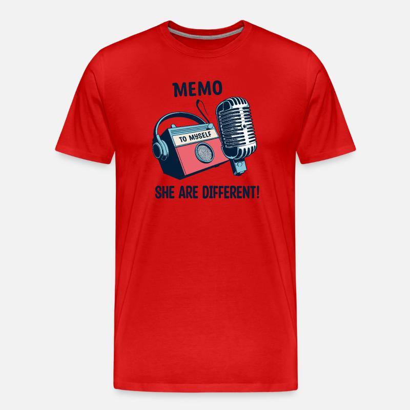 Sie sind anders ! - Männer Premium Bio T-Shirt - Rot