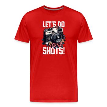 Faisons des prises de vue photographe appareil photo disant pour - T-shirt bio Premium Homme - rouge - Devant - Damien (186cm)