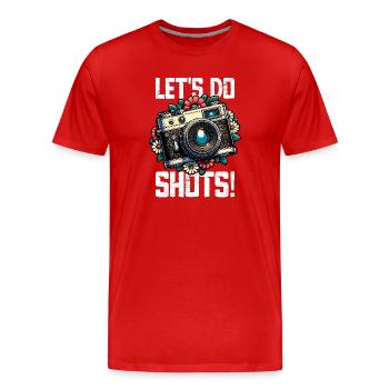 Faisons des prises de vue photographe appareil photo disant pour - T-shirt bio Premium Homme - rouge - Devant - Damien (186cm)