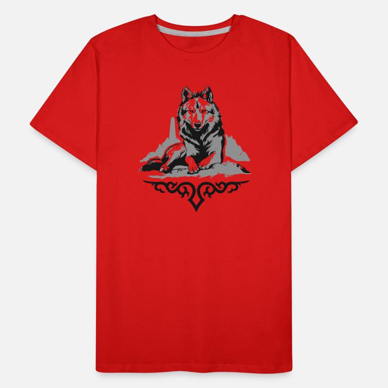 Loup du Caucase T-shirt bio Premium Homme