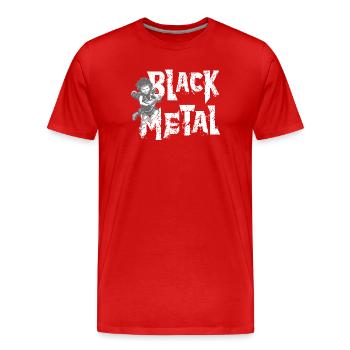 BLACK METAL - Männer Premium Bio T-Shirt - Rot - Vorne - Damien (186cm)