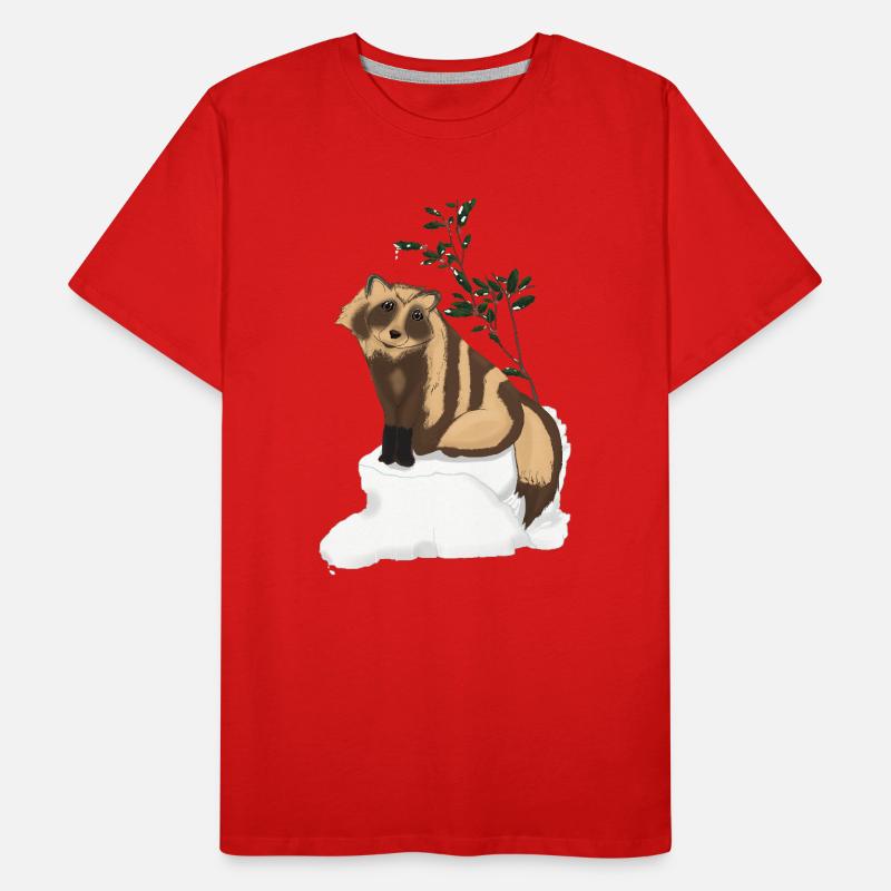 Tanuki sous le gui T-shirt bio Premium Homme