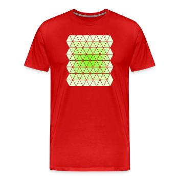 Green Gradient Pattern - Men's Premium Organic T-Shirt - red - Front - Damien (186cm)