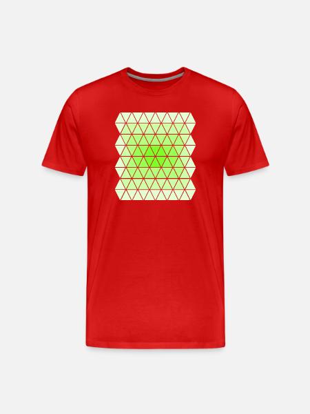 Green Gradient Pattern - Men's Premium Organic T-Shirt - red