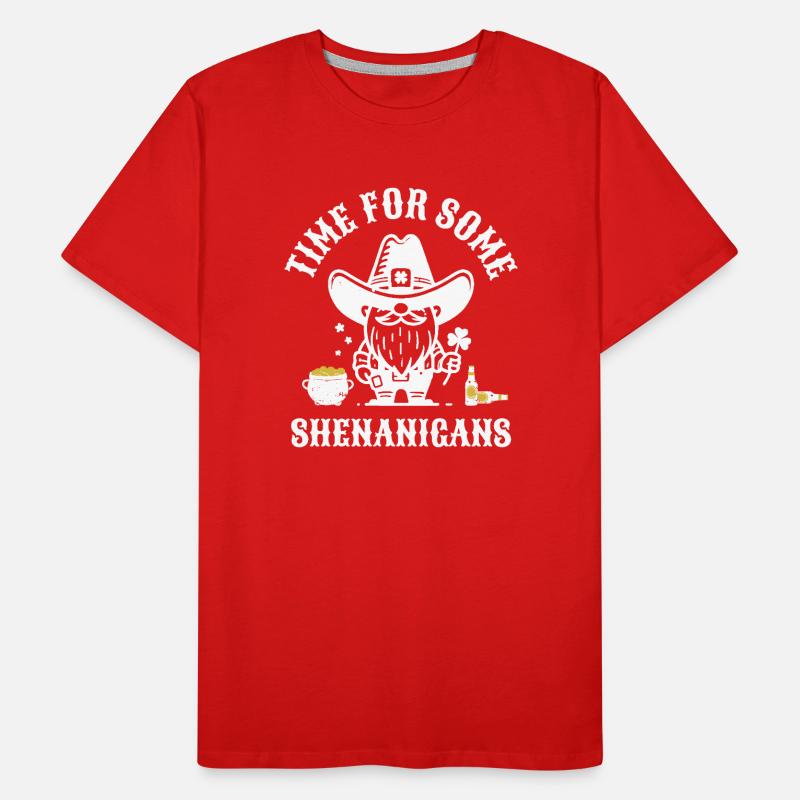 Le temps de la Saint-Patrick pour quelques manigances trèfle T-shirt bio Premium Homme