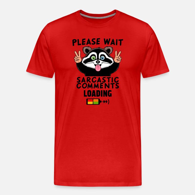 Lustige Waschbär - Männer Premium Bio T-Shirt - Rot