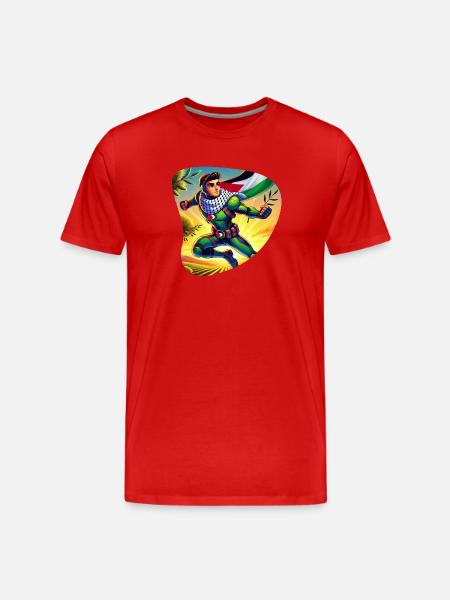 Falastin Hero - Men's Premium Organic T-Shirt - red