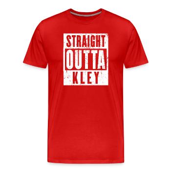 Kley, Ruhrgebiet, Ruhrpott, Dortmund Stadtteil - Männer Premium Bio T-Shirt - Rot - Vorne - Damien (186cm)