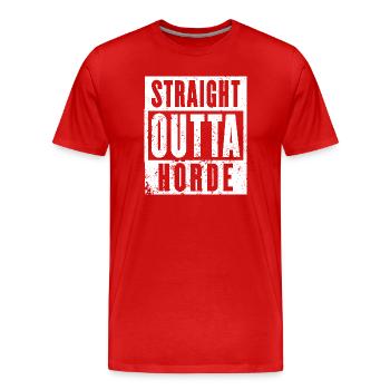 Hörde, Ruhrgebiet, Ruhrpott, Dortmund Hörde weiß - Männer Premium Bio T-Shirt - Rot - Vorne - Damien (186cm)