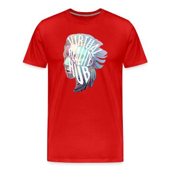 VR Hub - Männer Premium Bio T-Shirt - Rot - Vorne - Damien (186cm)