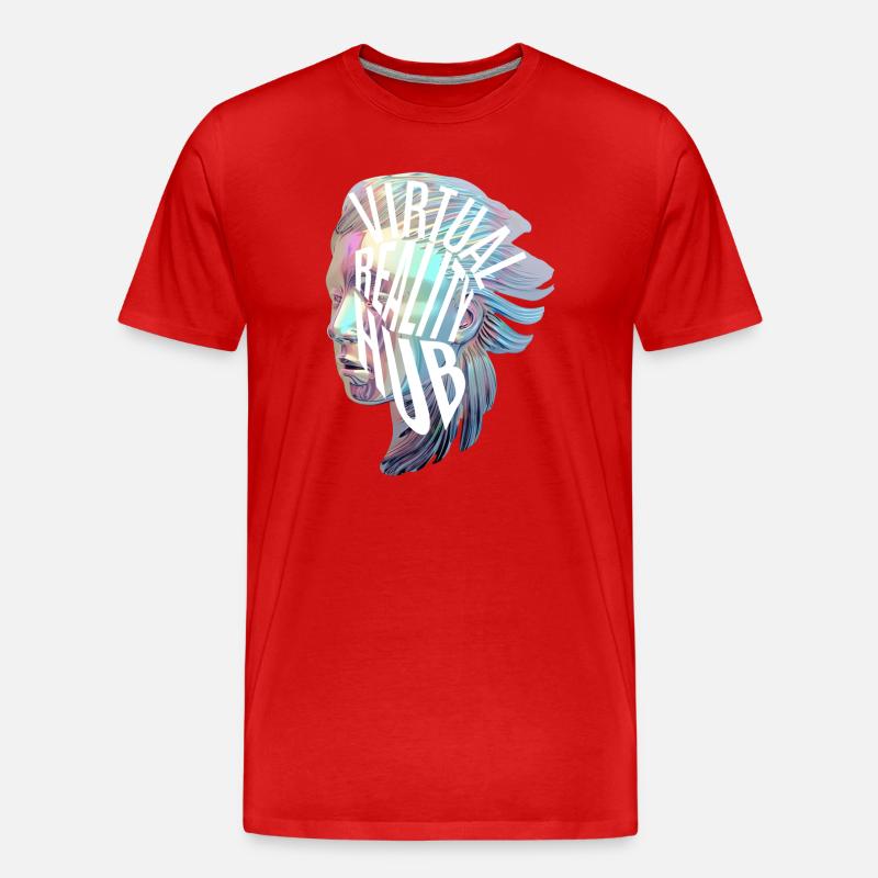 VR Hub - Männer Premium Bio T-Shirt - Rot