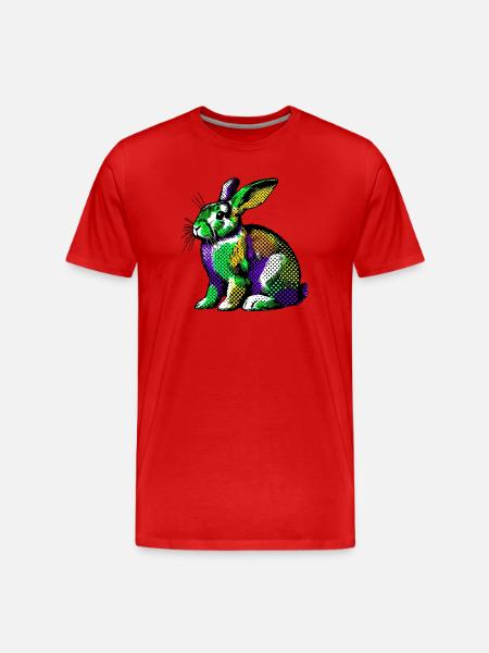 Rabbit - Men's Premium Organic T-Shirt - red