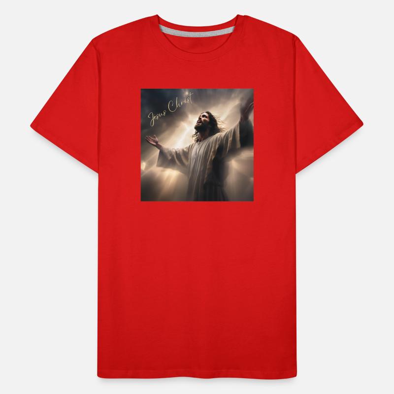 Jesus Christ, Catholic, Religious Men's Premium Organic T-Shirt