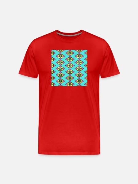 Repetitive Cubism - Men's Premium Organic T-Shirt - red