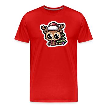 Little Rudolph - Männer Premium Bio T-Shirt - Rot - Vorne - Damien (186cm)