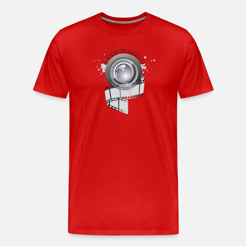 Mir geht es blendend - Männer Premium Bio T-Shirt - Rot