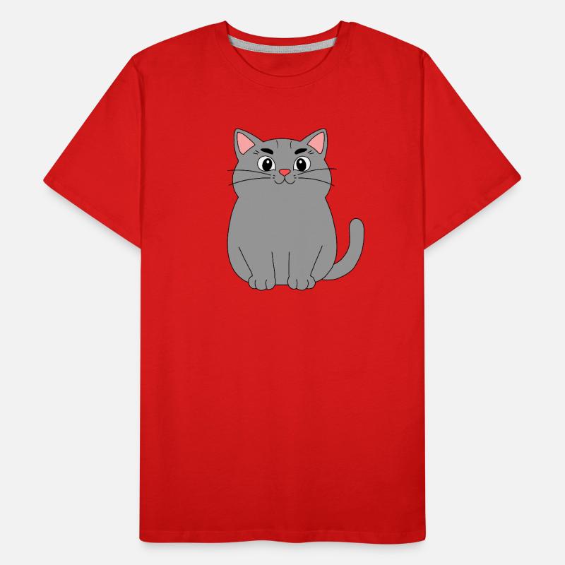 Graue Katze Männer Premium Bio T-Shirt