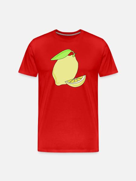 Citron, jaune - T-shirt bio Premium Homme - rouge