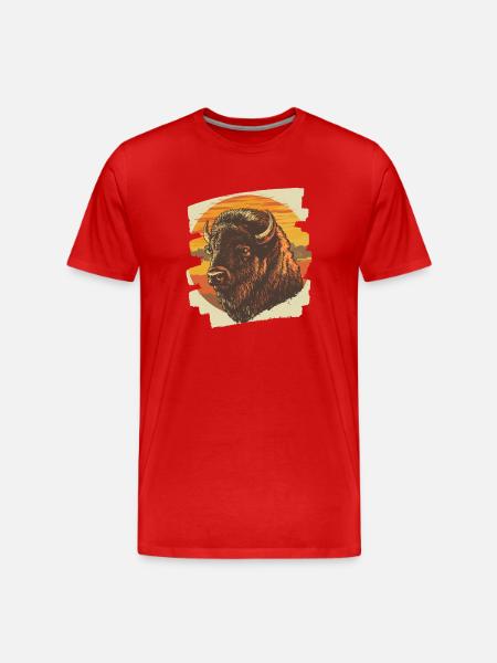Bison - T-shirt bio Premium Homme - rouge