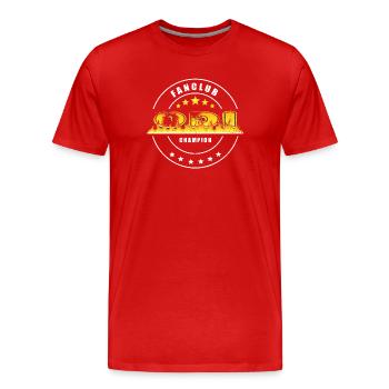 STEMPEL ODI Marco Odermatt - Männer Premium Bio T-Shirt - Rot - Vorne - Damien (186cm)