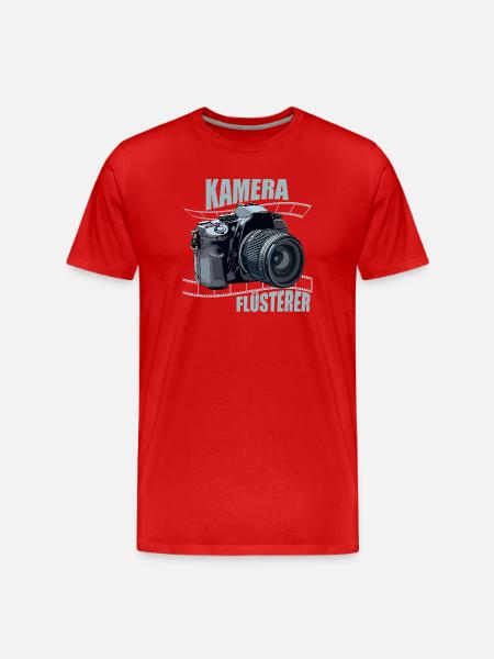 Kamera Flüsterer - Männer Premium Bio T-Shirt - Rot