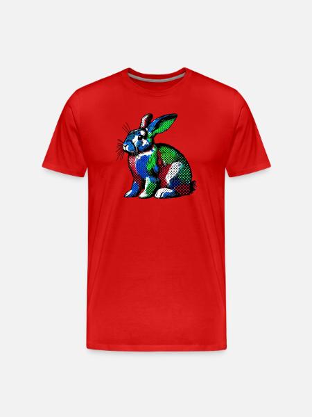 Lapin - T-shirt bio Premium Homme - rouge
