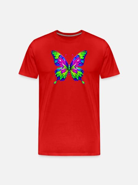 Butterfly - Men's Premium Organic T-Shirt - red