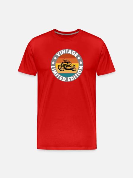 Weinlese - Männer Premium Bio T-Shirt - Rot
