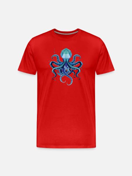 Squid – Mystical deep-sea creature - Men's Premium Organic T-Shirt - red